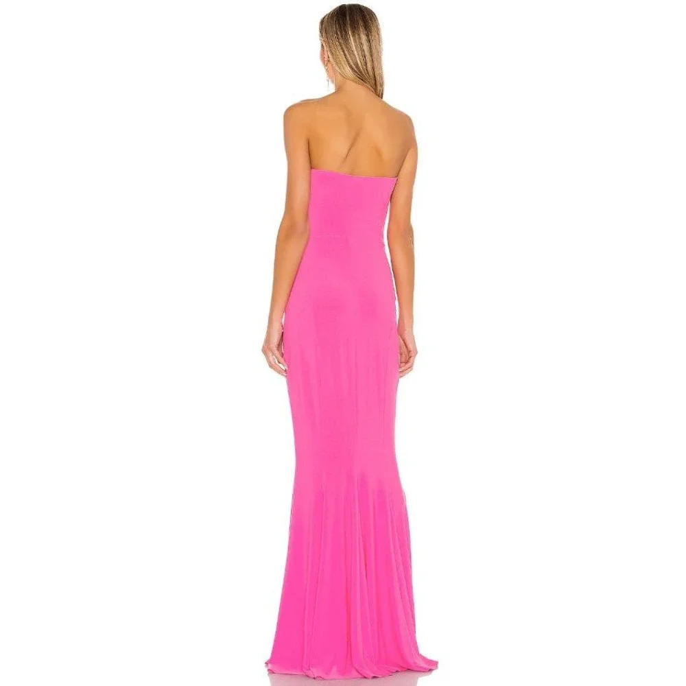NWT! Norma Kamali X REVOLVE Strapless Fishtail Gown in Pink. Size M - Picture 3 of 7